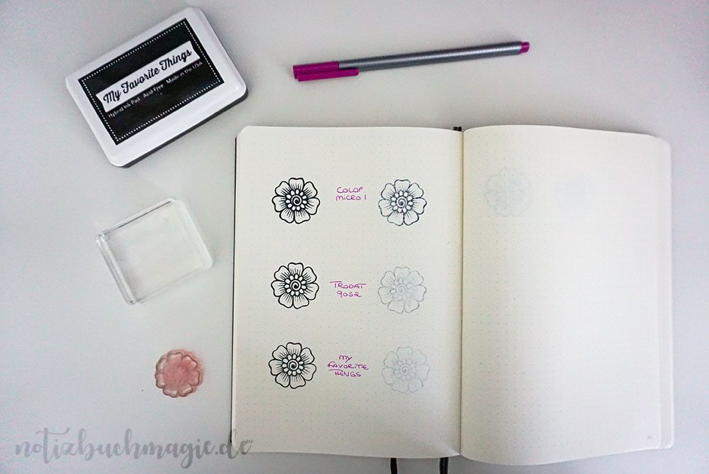 Stempeln im Bullet Journal
