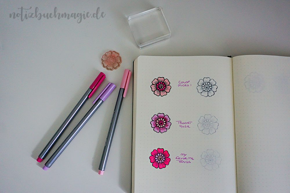 Stempeln im Bullet Journal