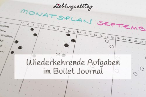 Wiederkehrende Aufgaben im Bullet Journal
