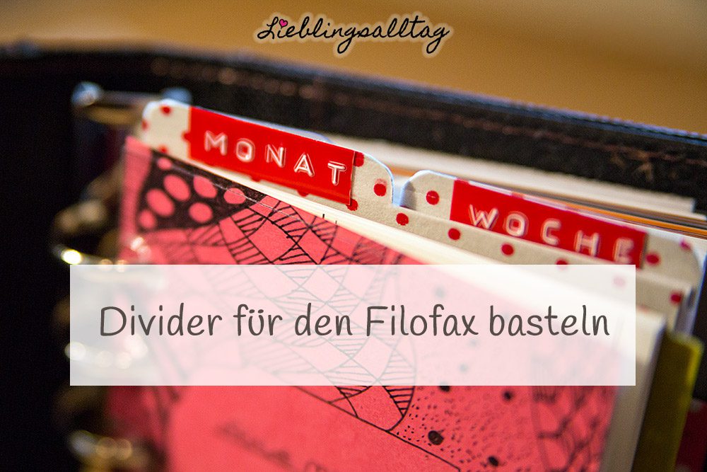 Divider für den Filofax basteln