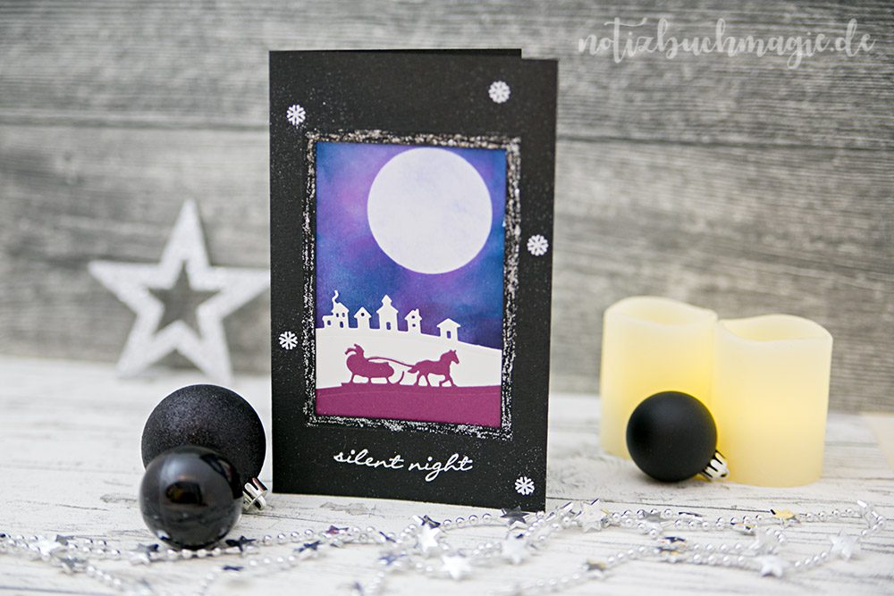 DIY-Weihnachtskarte mit weißem Embossing