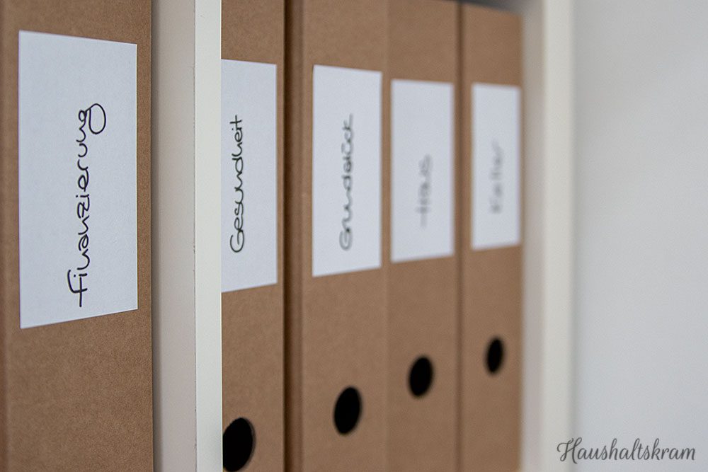 Papierkram organisieren mit Ordnern
