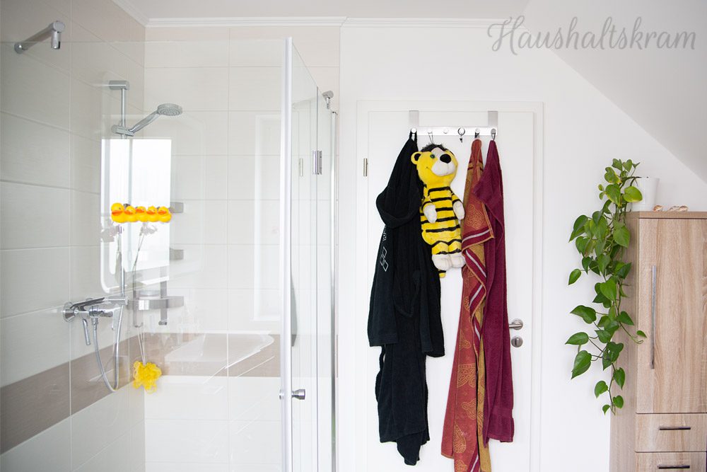 Unsere Dusche mit Glaswänden