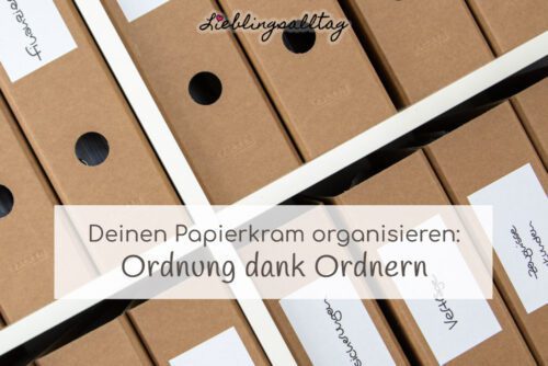 Papierkram in Ordnern organisieren