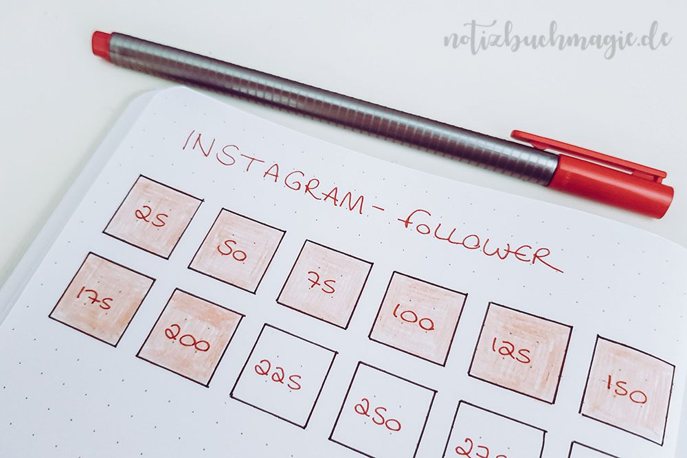 Social Media-Tracker im Bullet Journal