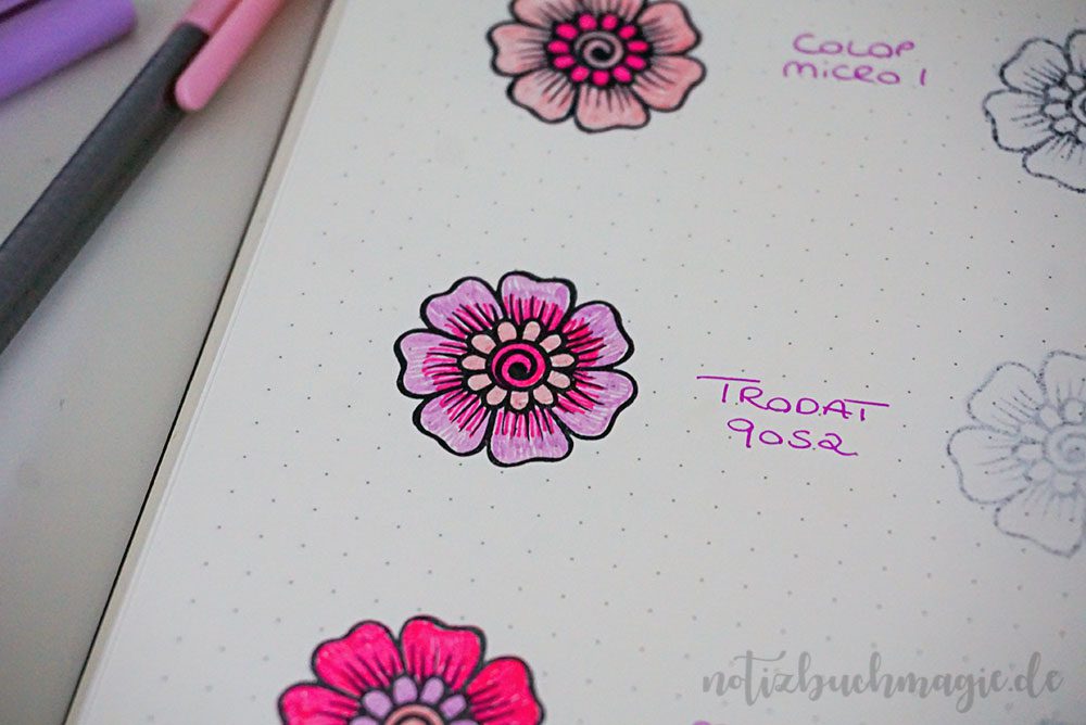 Stempeln im Bullet Journal - Test von Stempelkissen