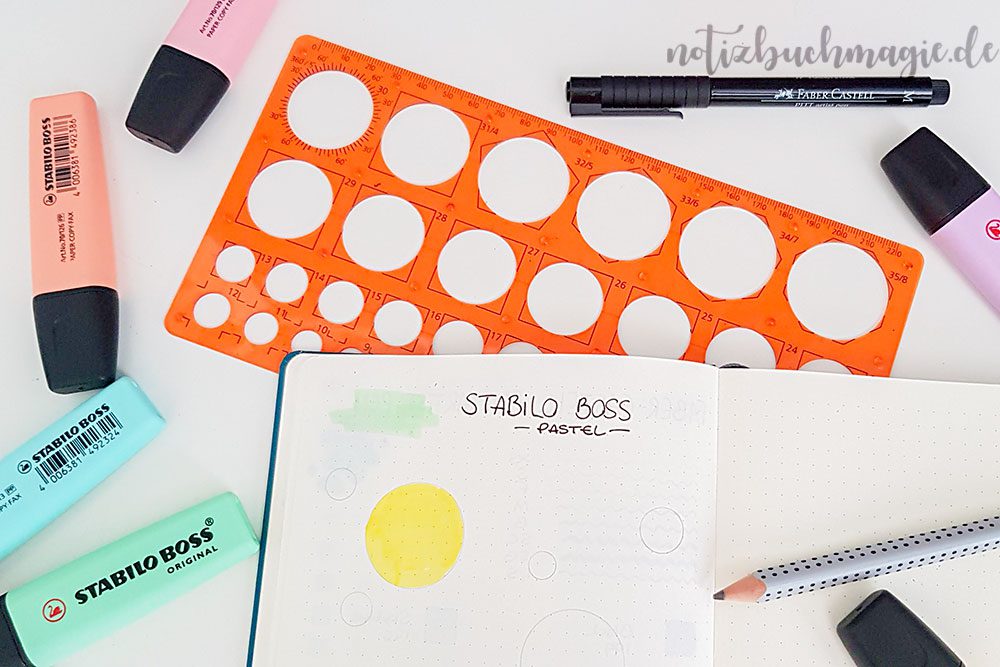 Swatch Spreads im Bullet Journal