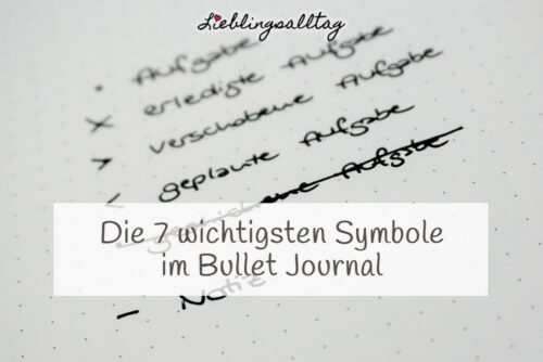 7 wichtige Symbole im Bullet Journal