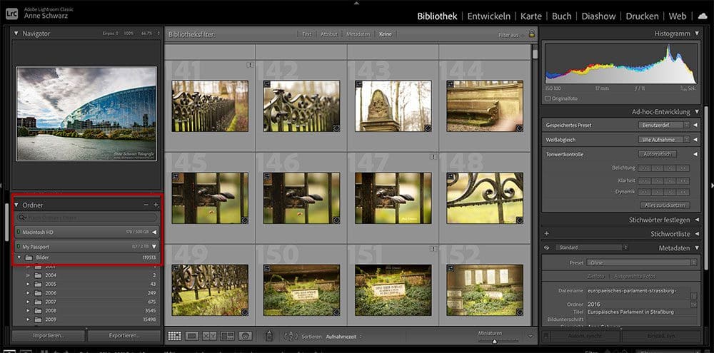 Bibliotheksfilter in Adobe Lightroom