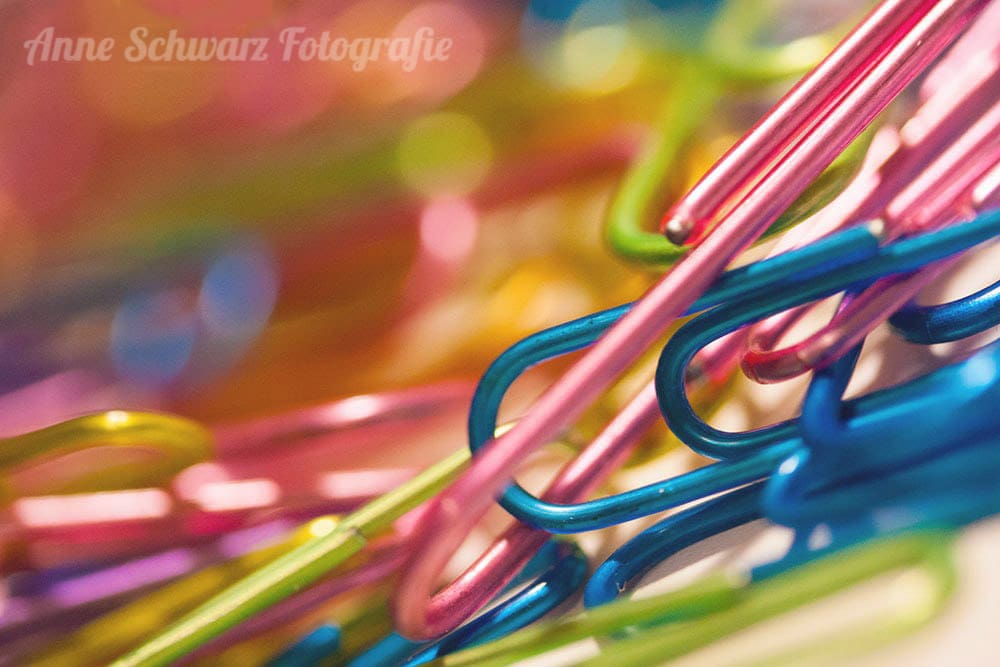 Bunte Büroklammern