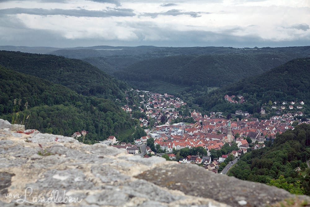 Burg Hohenurach - Blick auf Bad Urach