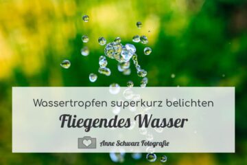 Fliegende Wassertropfen fotografieren