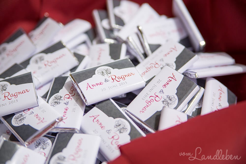 Unsere Hochzeit: Schokoladentäfelchen