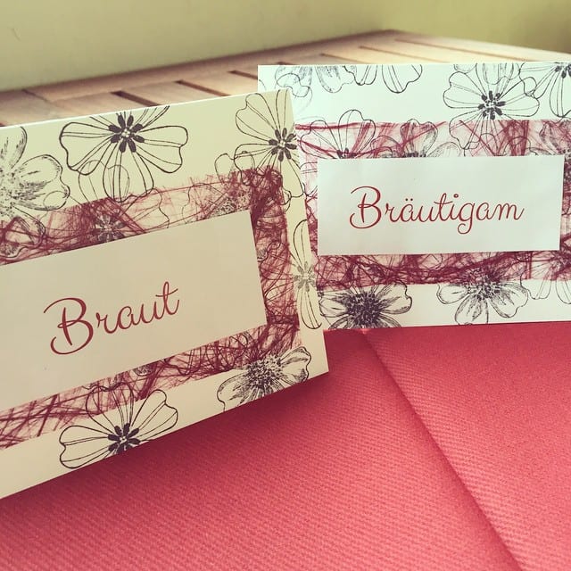 Unsere Hochzeit - Tischdeko