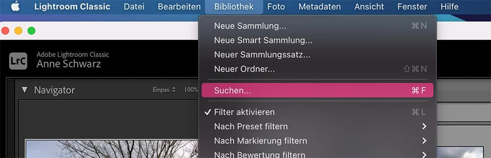 Suchen in Lightroom