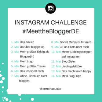 #MeettheBloggerDE Instagram-Challenge 2017