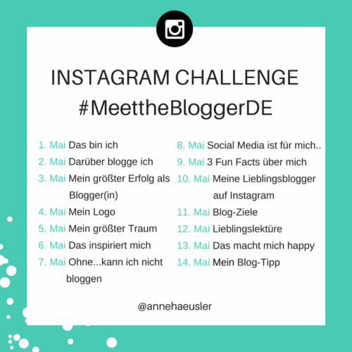 #MeettheBloggerDE Instagram-Challenge 2017