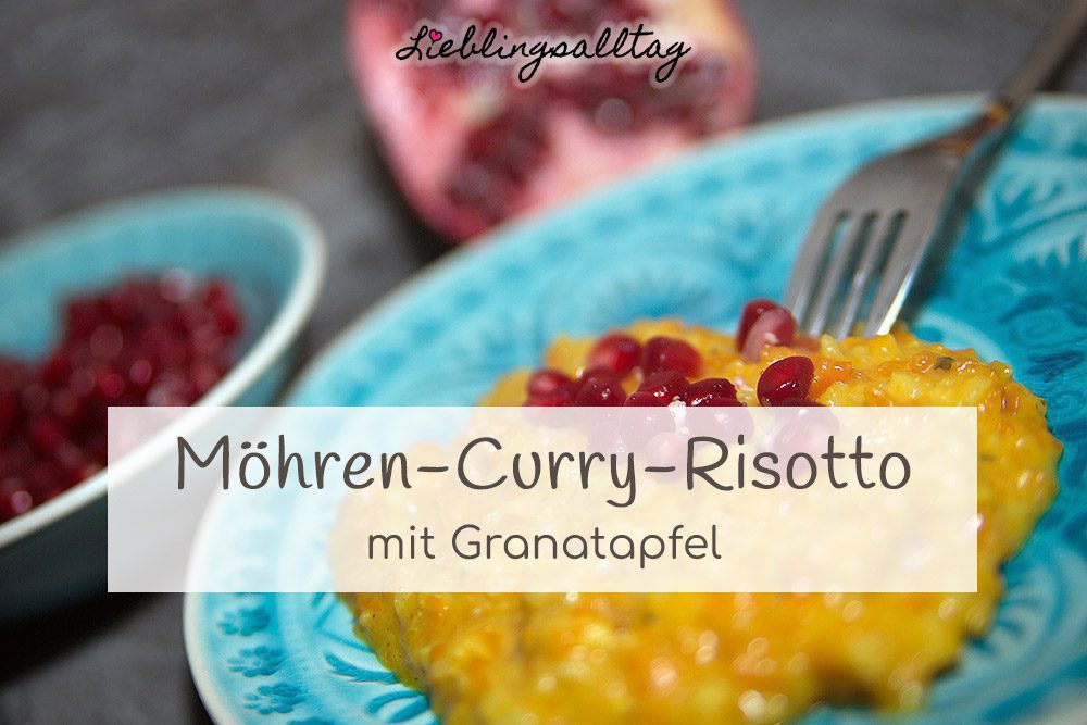 Rezept: Möhren-Curry-Risotto mit Granatapfel