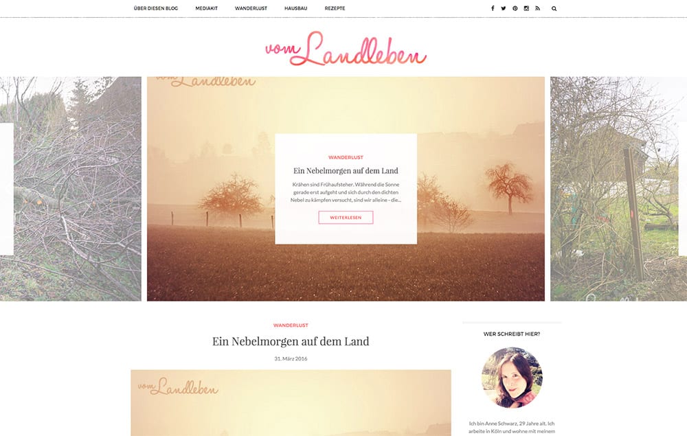 Screenshot vom-landleben.de April 2016