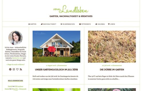 Screenshot vom-landleben.de August 2018