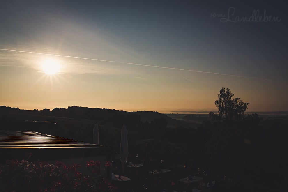 Sonnenaufgang über der Rheinebene