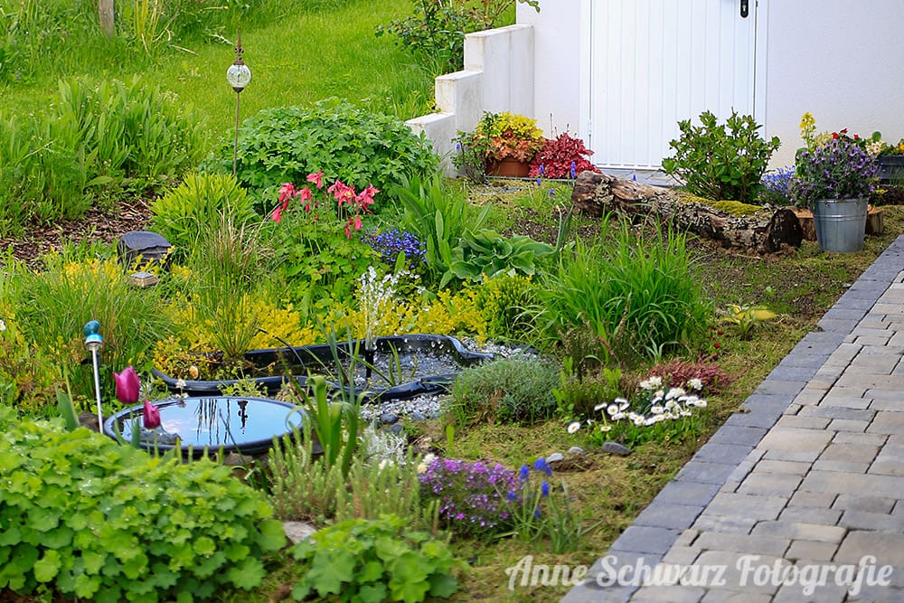 Wasserspiel bei uns im Garten