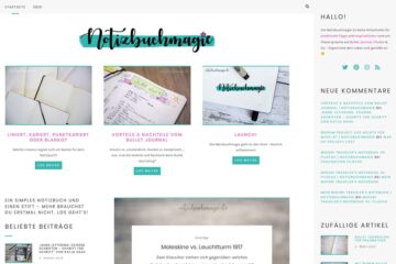 Screenshot notizbuchmagie.de – Juni 2019