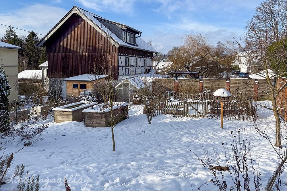 Schnee im Garten – Januar 2026