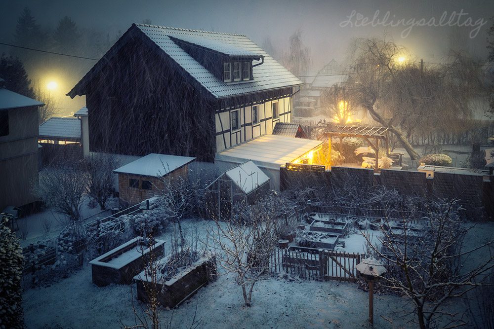 Schnee im Garten – Januar 2026