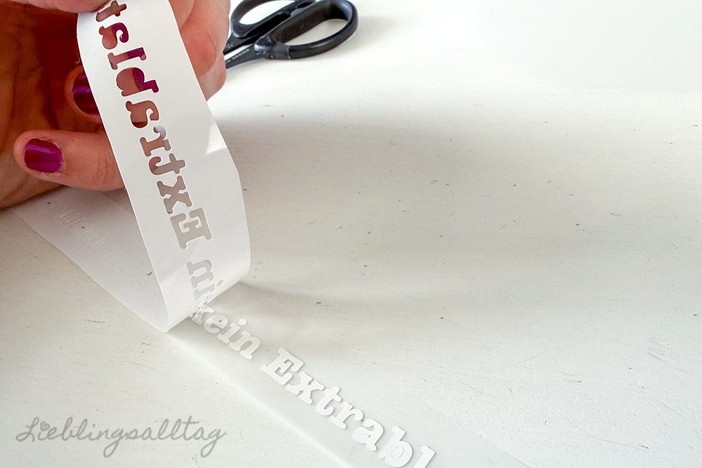 Geplotteten Schriftzug entgittern