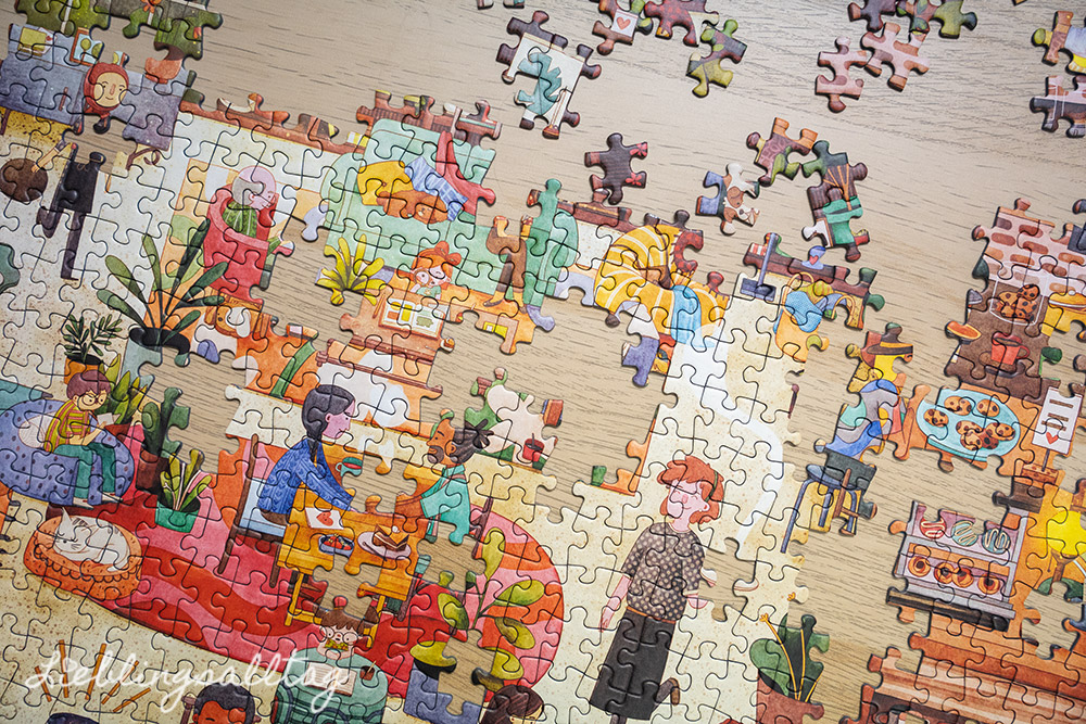 Puzzle von Junivia: Büchercafé